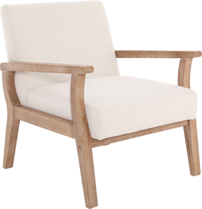 Wahson Mid Century Armchair with Wood Frames, Upholstered Farmhouse Living Room Chair - 3461