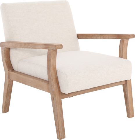Wahson Mid Century Armchair with Wood Frames, Upholstered Farmhouse Living Room Chair - 3461