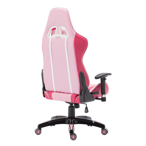 RIVOVA Computer Gaming Chair, Ergonomic Cute Kitty Cat PC Gamer Chair, for Video Game, Pink - 148