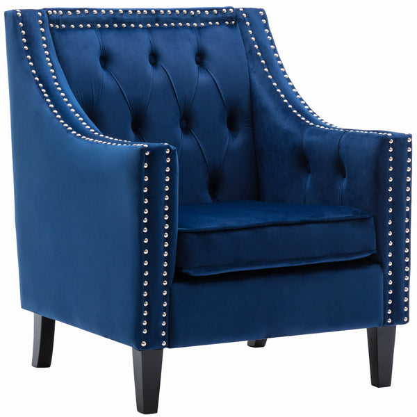 Wahson Tufted Accent Armchair Ulphostered Velvet Living Room Chair - 038